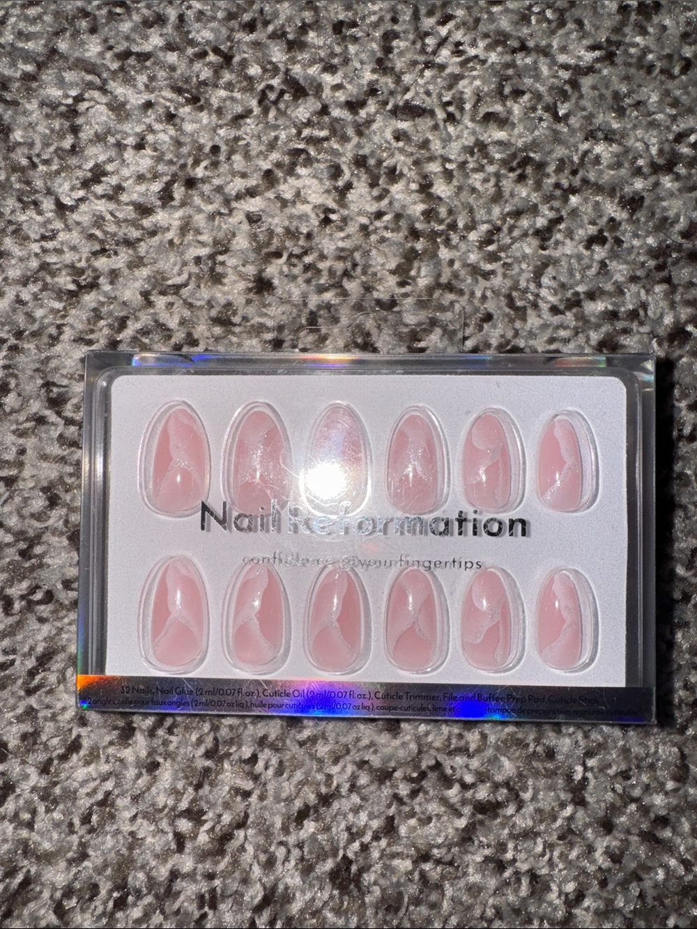 Nail Reformation Press On Nails - Soft Pink Marble